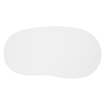 Amico loungetafel organisch in taupe aluminium en volkeramiek Arctic White - L 170 x B 91 x H 25 cm