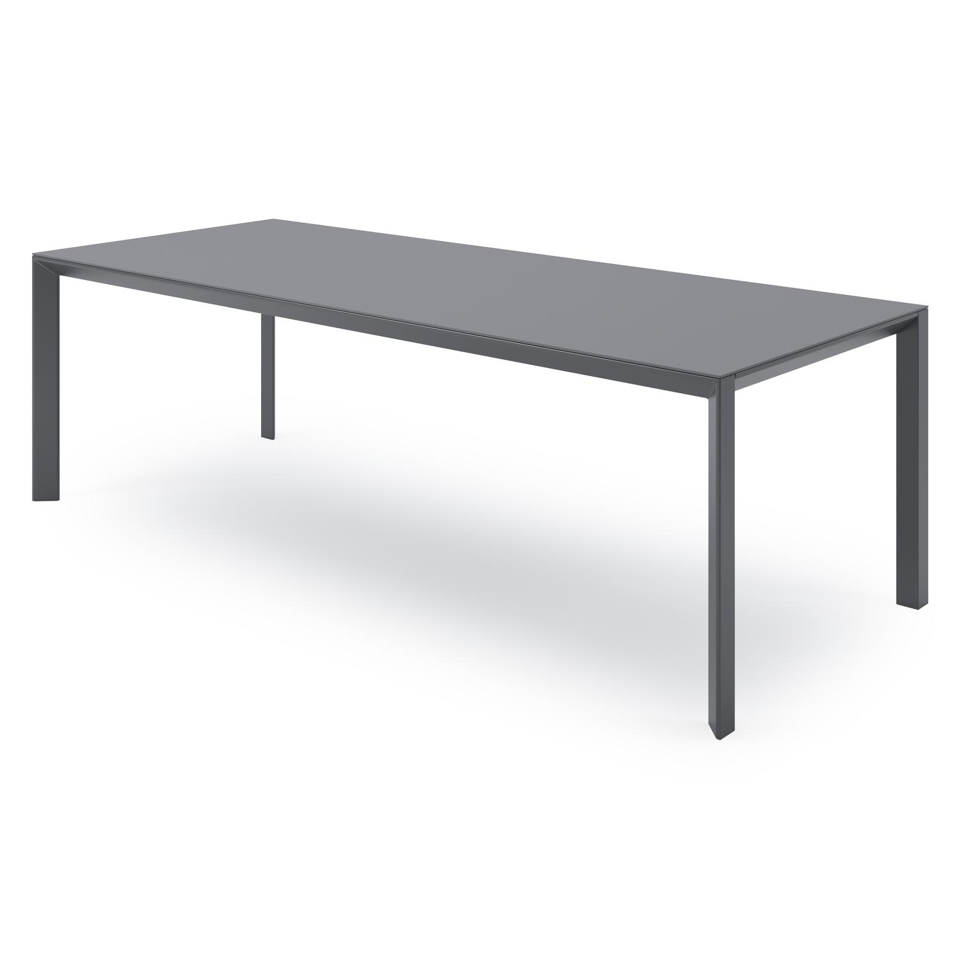 Malito tuintafel in zwart aluminium en volkeramiek nero black L 240 x