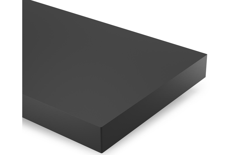 Table basse Tufo en aluminium noir - Lg 156 x larg. 98 x H 23,8 cm