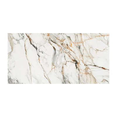 Nano tuintafel in wit aluminium en volkeramiek calacatta luxe - L 200 x B 100 x H 76 cm