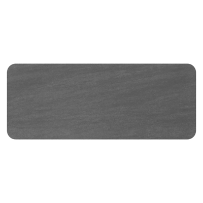 Orso tuintafel rechthoekig afgerond in beige aluminium en volkeramiek Basalt Black - L 200 x B 80 x H 74.5 cm