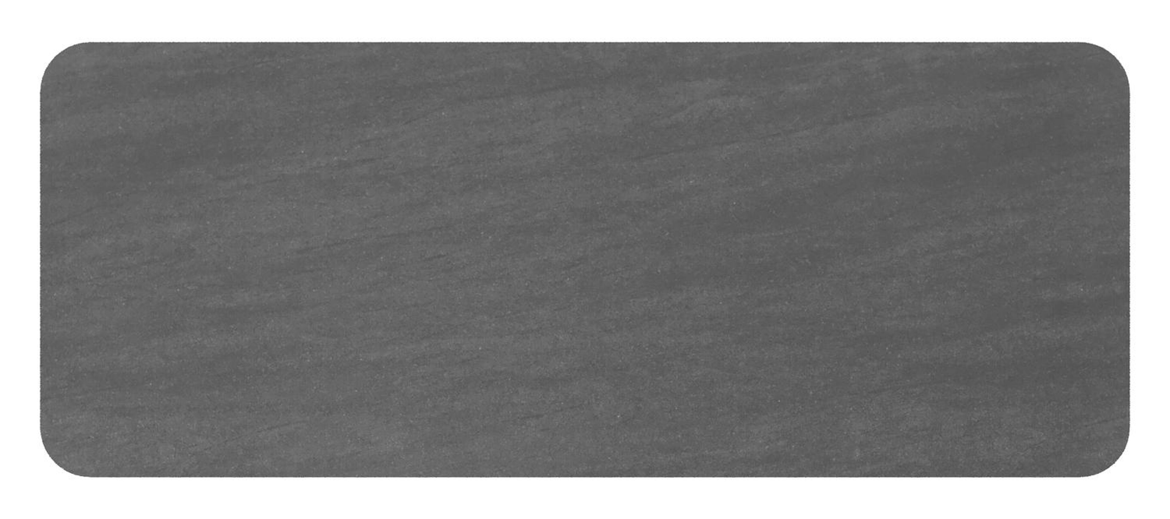 Table de jardin Orso rectangulaire arrondi en aluminium beige et céramique pleine Basalt Black - Lg. 200 x Lrg. 80 x Haut. 75 cm