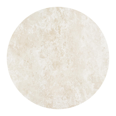 Fano low dining loungetafel rond in zwart aluminium en volkeramiek Rapolano - Dia. 85 x H 55 cm