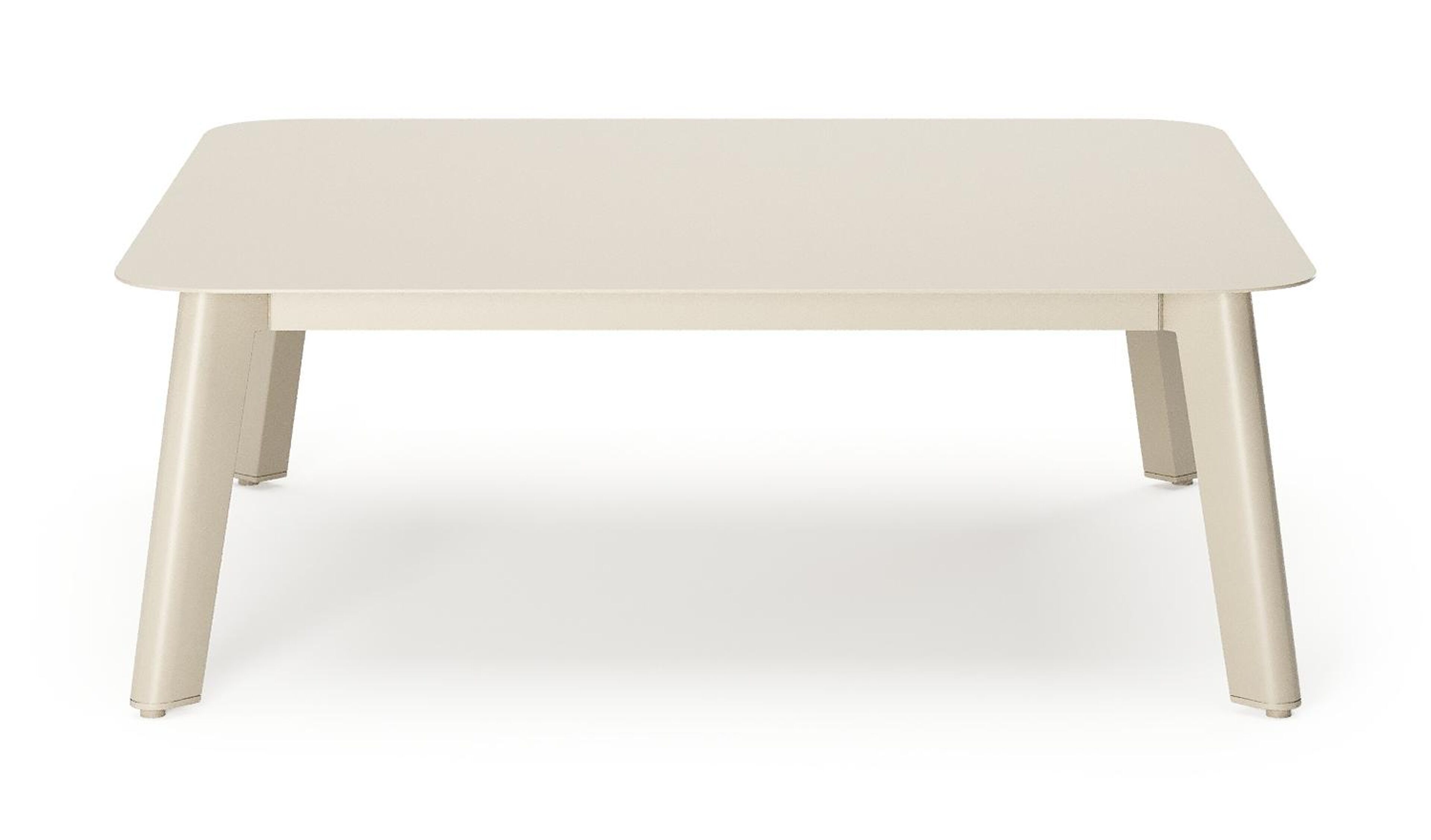 Mosa loungetafel in beige aluminium en aluminium beige - L 85 x B 85 x H 30 cm