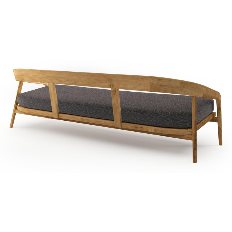 Lacrima loungebank in teak met firenze tunder all weather Solica kussen