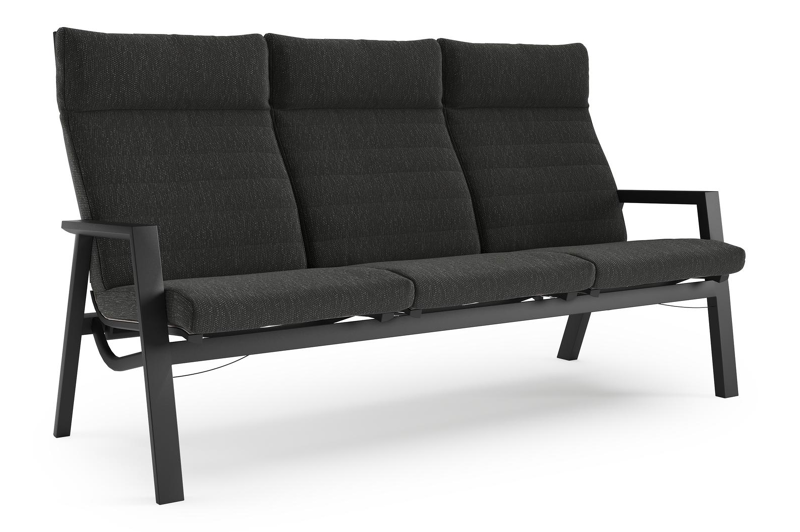 Prato loungebank in zwart aluminium met sky black weather+ softtouch kussen