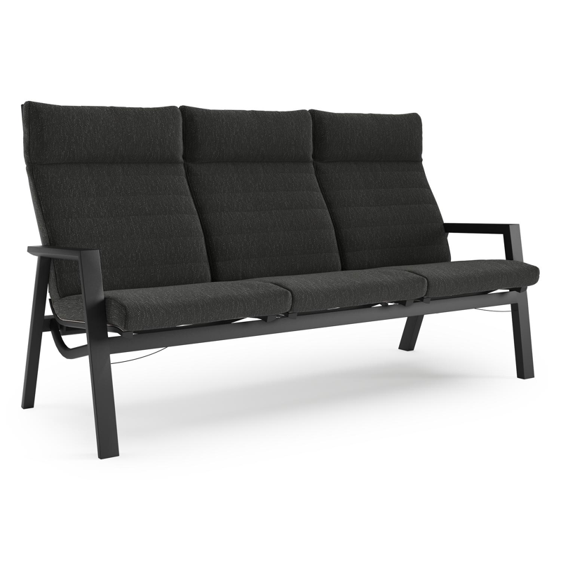 Prato loungebank in zwart aluminium met sky black weather+ softtouch kussen