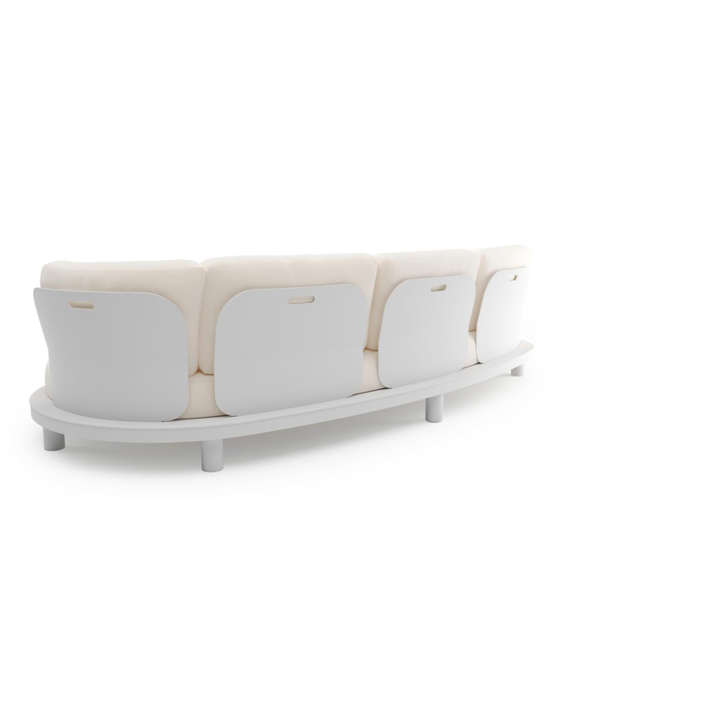 Donato loungebank in wit aluminium met lopi snow all weather sunbrella® luxe kussen