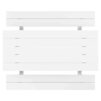 Norma picknicktafel in wit aluminium - L 240 x B 213 x H 74 cm