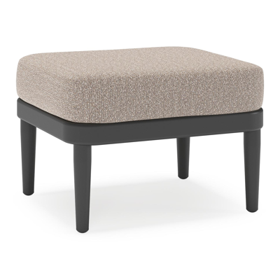 Pouf Orso en aluminium noir et coussins en all weather sunbrella® luxe Wander Manioc