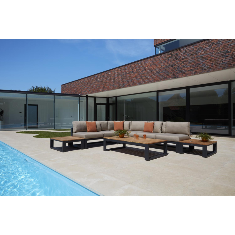 Coussin déco 45 x 45 cm en all weather sunbrella® luxe solid paprika