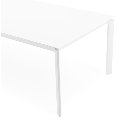 Cirello tuintafel in wit aluminium en volkeramiek arctic white - L 280 x B 110 x H 75 cm