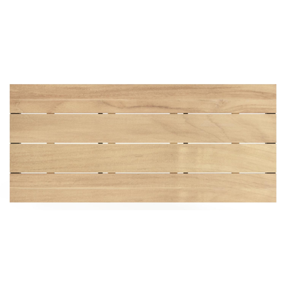 Malito tuinset in zwart aluminium en teak - L 180 x B 80 x H 75 cm