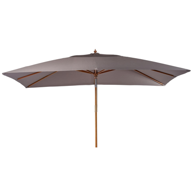 Catana staanparasol in  teak met coffee polyester parasoldoek - L1 300 x L2 400 cm (zonder voet)
