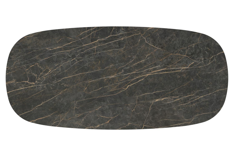 Amico tuintafel bombo in zwart aluminium en volkeramiek Black Obsession - L 270 x B 125 x H 73.5 cm