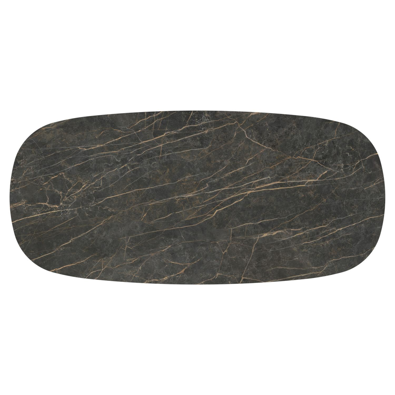 Amico tuintafel bombo in zwart aluminium en volkeramiek Black Obsession - L 270 x B 125 x H 73.5 cm