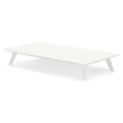 Puglia loungetafel in wit aluminium - L 144 x B 72 x H 22 cm