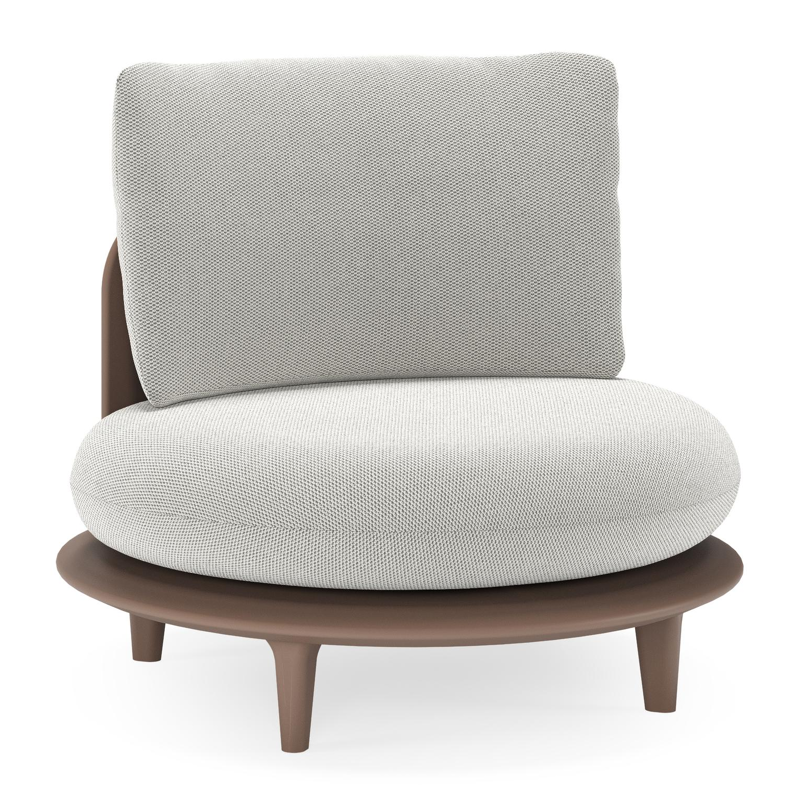 Bomero loungestoel in taupe aluminium met lopi ash all weather sunbrella® luxe kussen