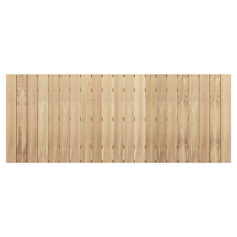 Table de jardin Capri en aluminium noir et teck - Lg 280 x Larg. 110 x H 75 cm