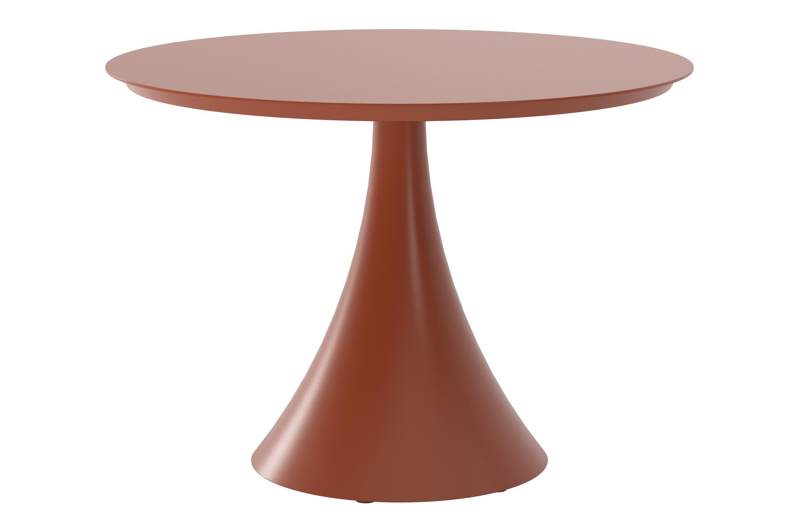 Fano tuintafel in roestbruin aluminium - Dia. 110 x H 75 cm