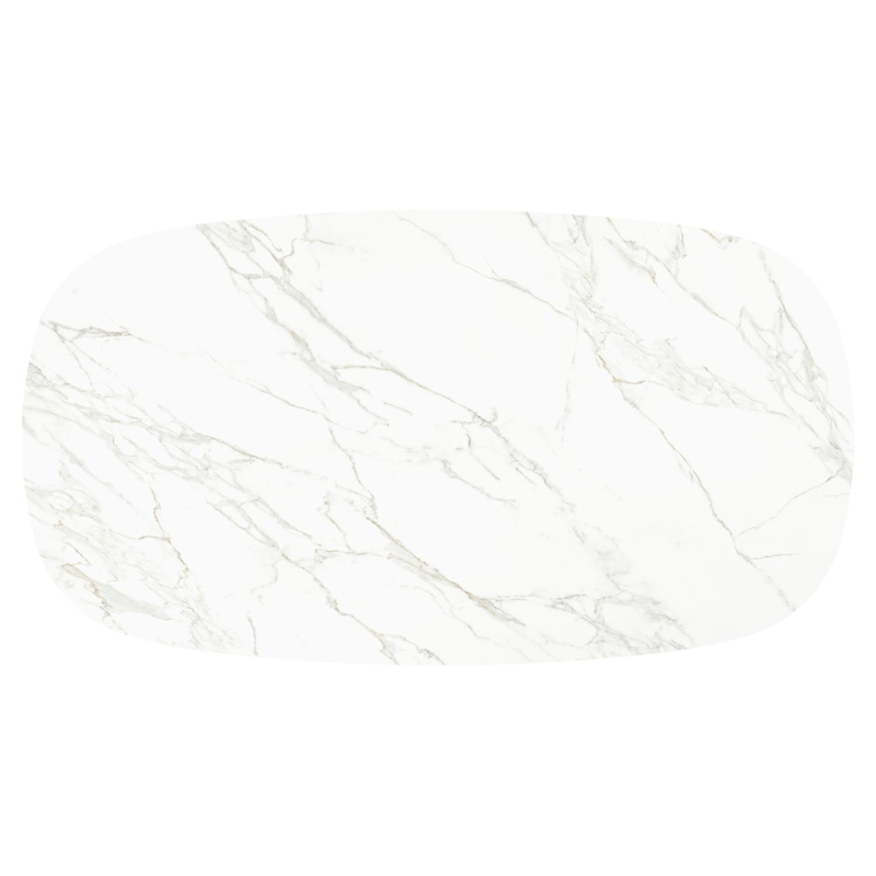 Amico tuintafel bombo xl in wit aluminium en volkeramiek Calacatta - L 270 x B 148 x H 74 cm