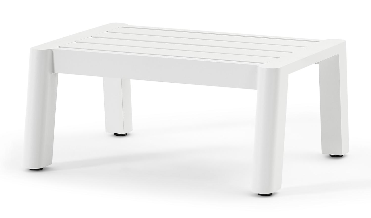 Cirello lounge poef in wit aluminium