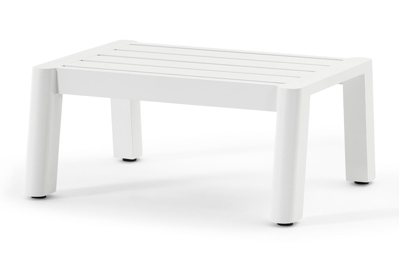 Cirello lounge poef in wit aluminium