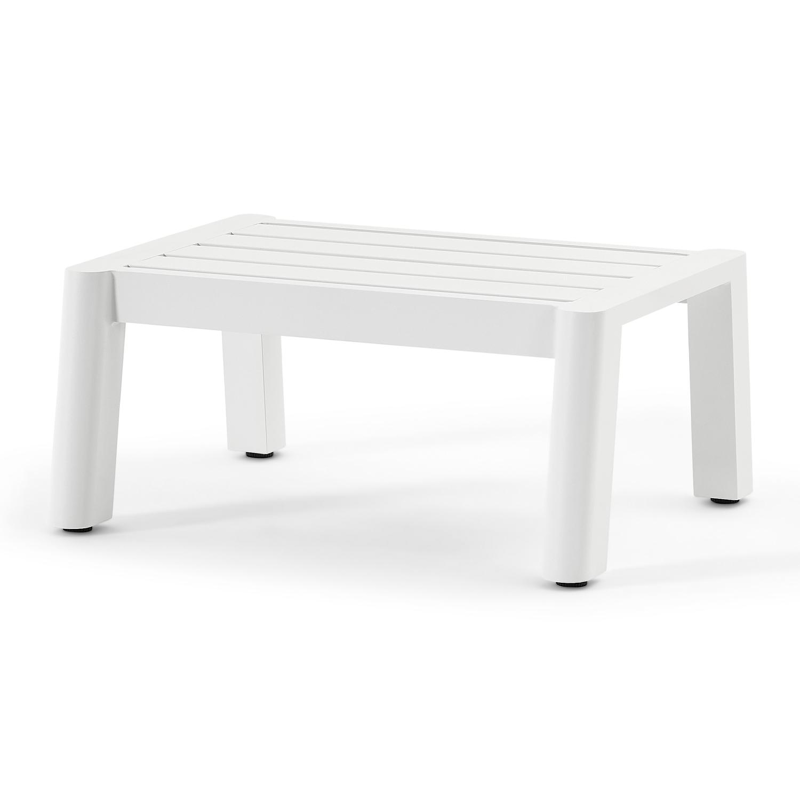 Cirello lounge poef in wit aluminium