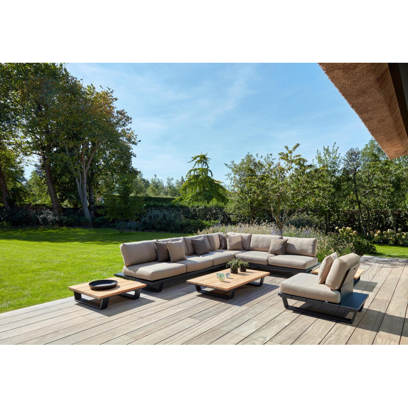 Pagino lounge 1-zit in zwart aluminium