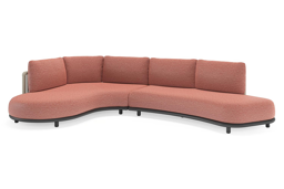 Chaise longue droite + 2 places organique