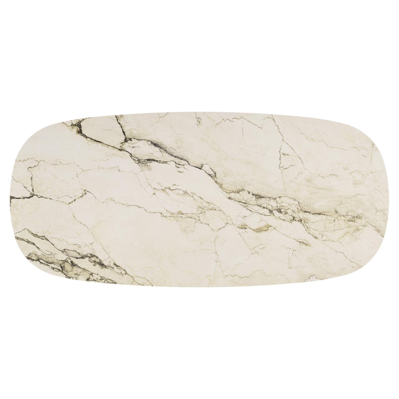 Amico tuintafel bombo in beige aluminium en volkeramiek Colorado Dunes - L 270 x B 125 x H 73.5 cm