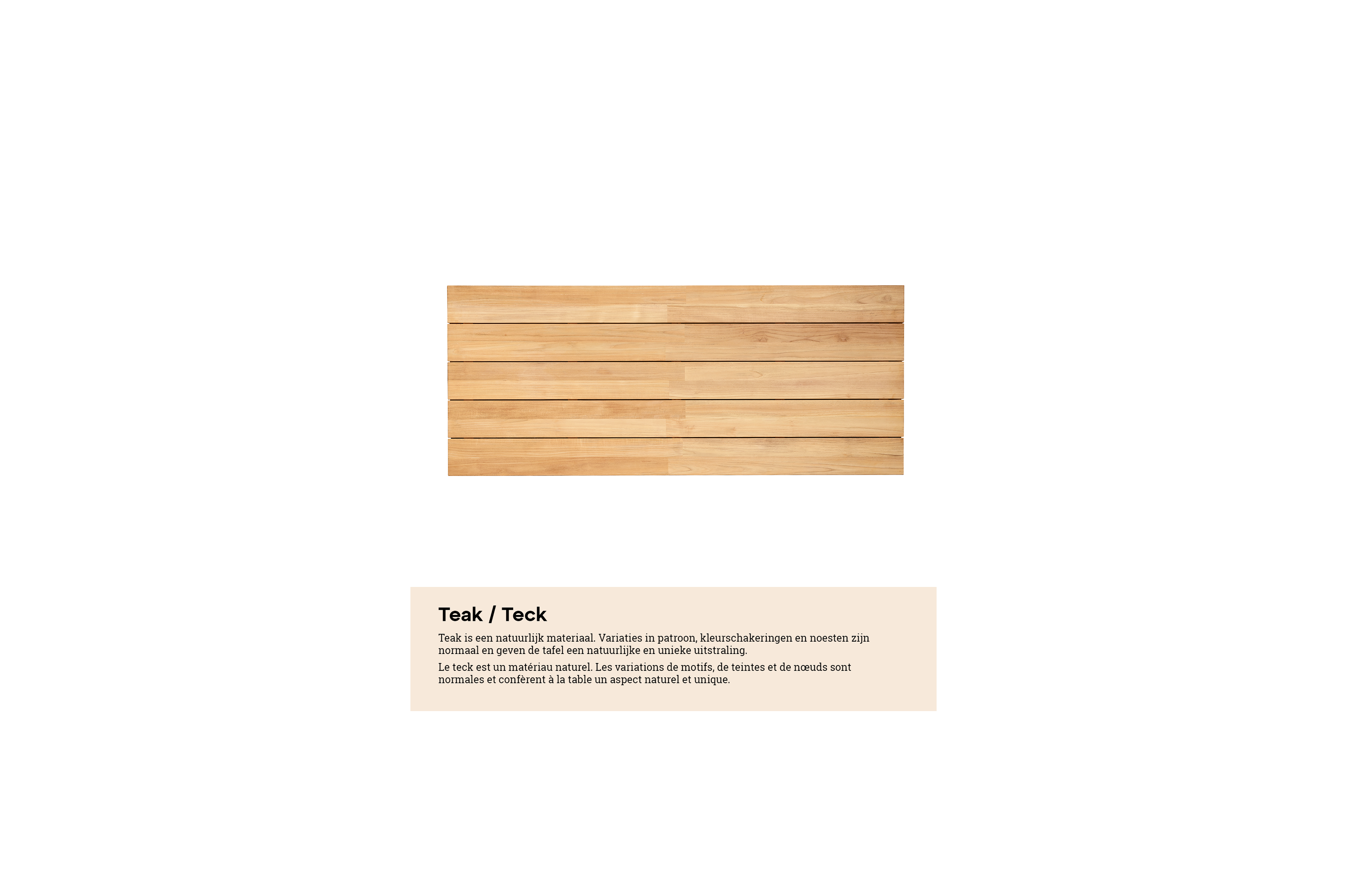 Como tuintafel in zwart aluminium en teak - L 280 x B 110 x H 75 cm