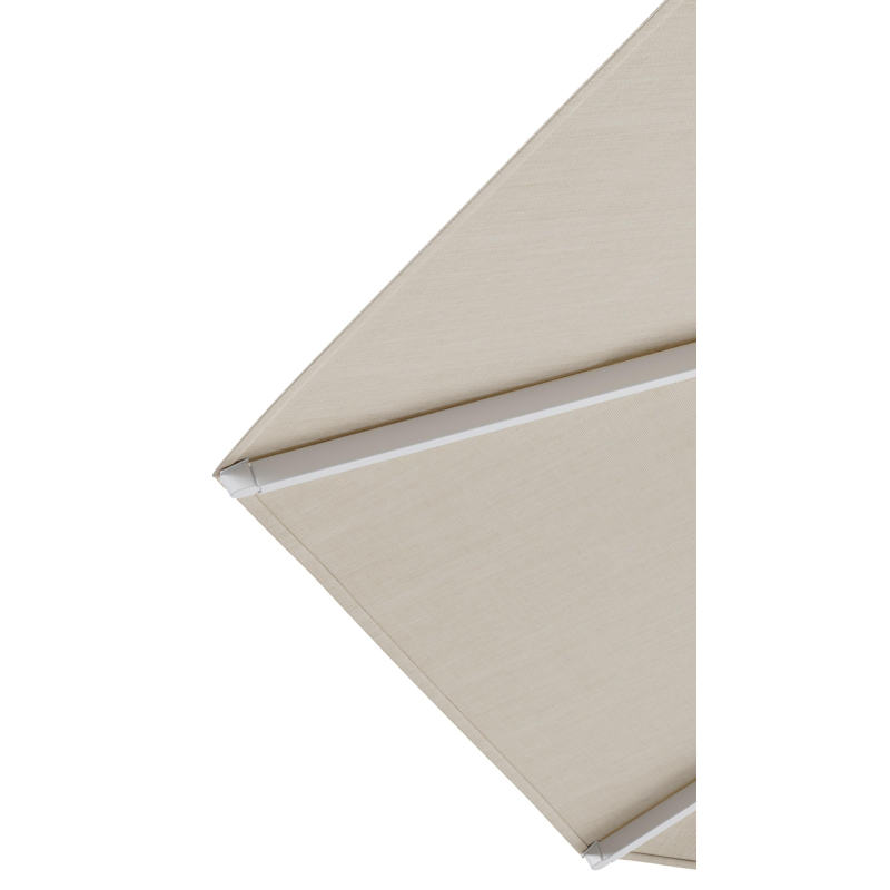 Umbria staanparasol in wit aluminium met beige all weather sunbrella® premium parasoldoek - Dia. 250 cm (zonder voet)