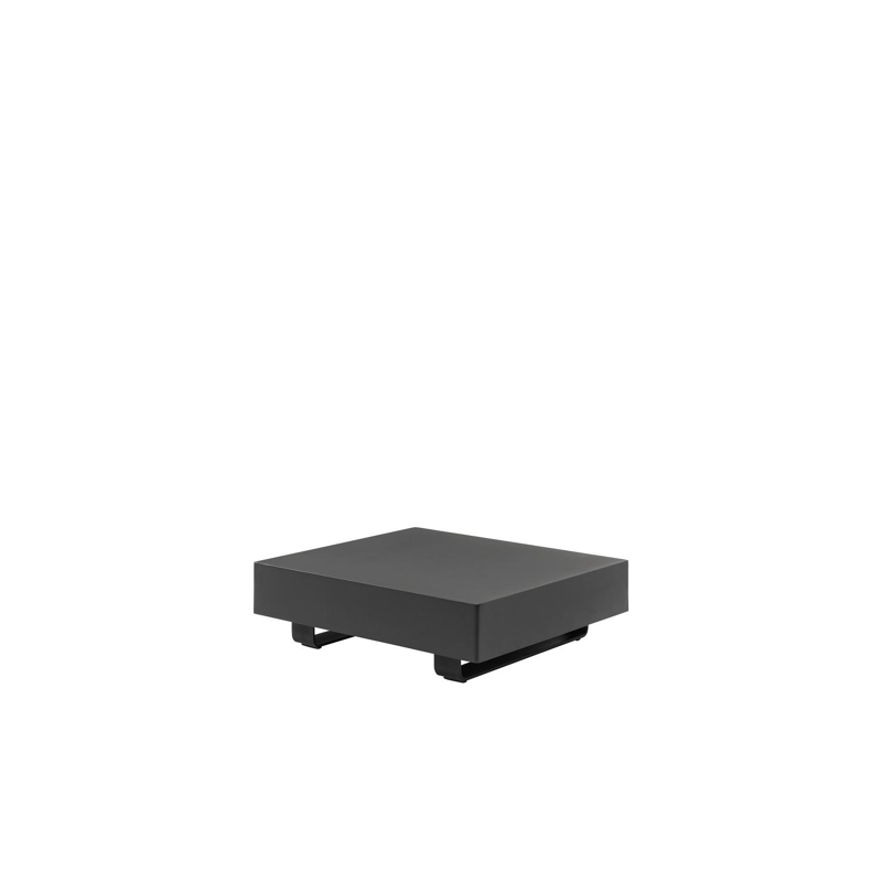 Tufo lounge poef in zwart aluminium