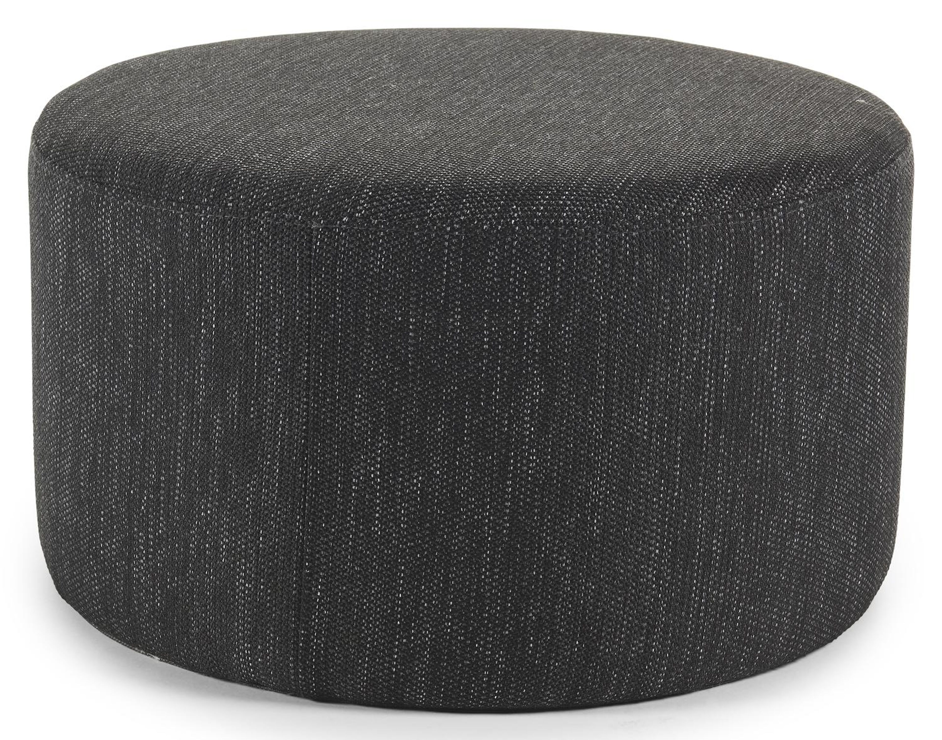 Gozo poef in sky black weather+ softtouch - Dia. 62 x H 38.5 cm
