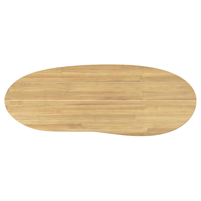 Amico tuintafel organisch in beige aluminium en teak - L 320 x B 120 x H 73.5 cm