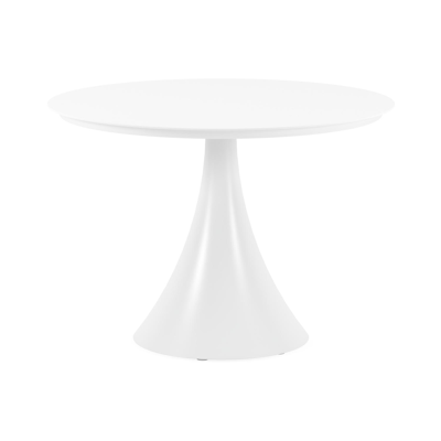 Fano tuintafel in wit aluminium en volkeramiek arctic white - Dia. 110 x H 75 cm