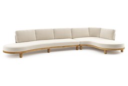 Chaise longue links + 3-zit organisch