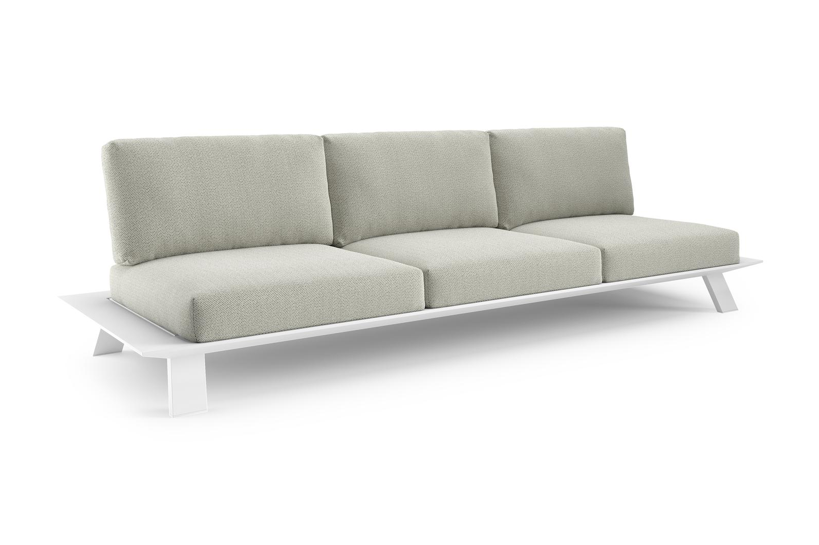 Cesano loungebank in wit aluminium met lopi bud all weather Sunbrella® luxe kussen