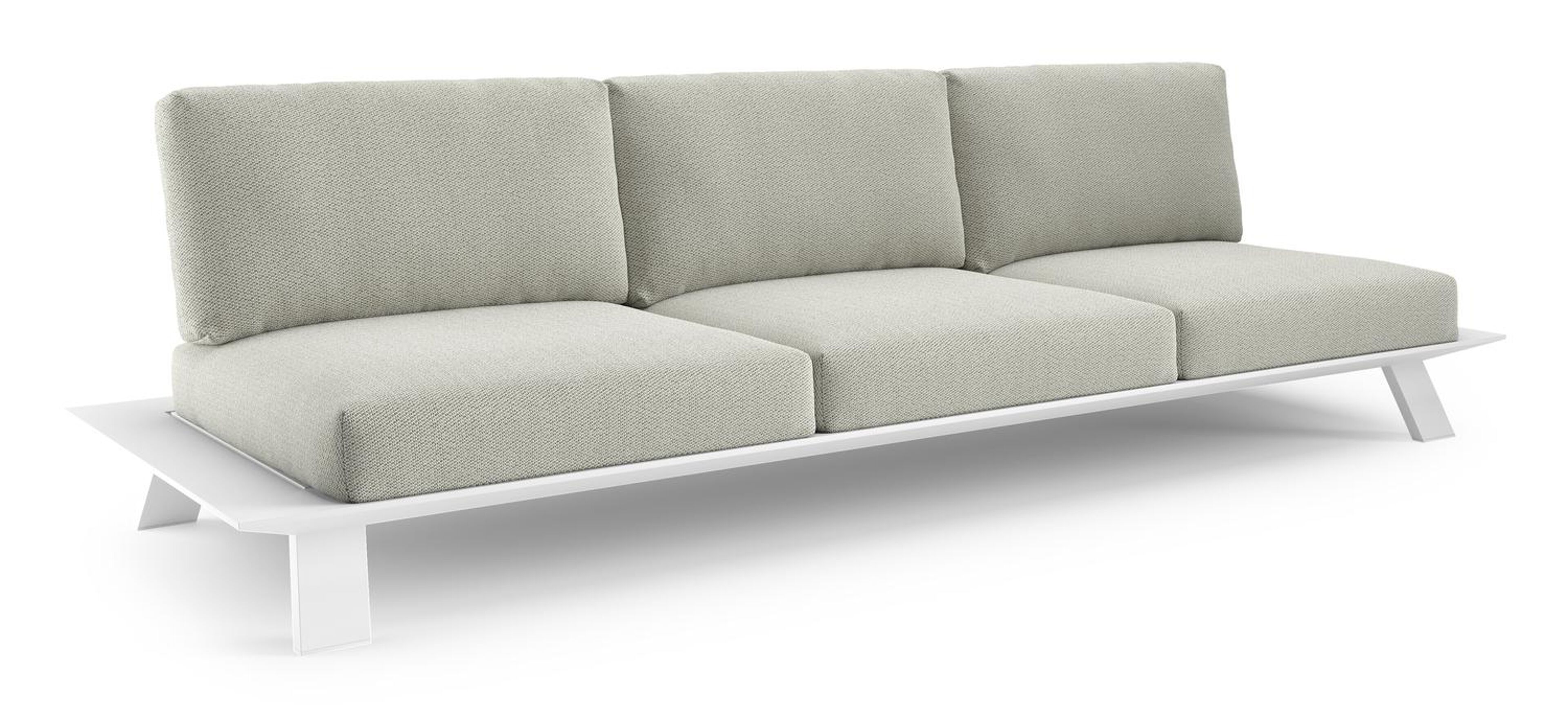 Cesano loungebank in wit aluminium met lopi bud all weather Sunbrella® luxe kussen