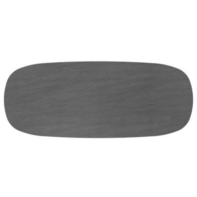 Amico tuintafel bombo in wit aluminium en volkeramiek Basalt Black - L 320 x B 130 x H 73.5 cm