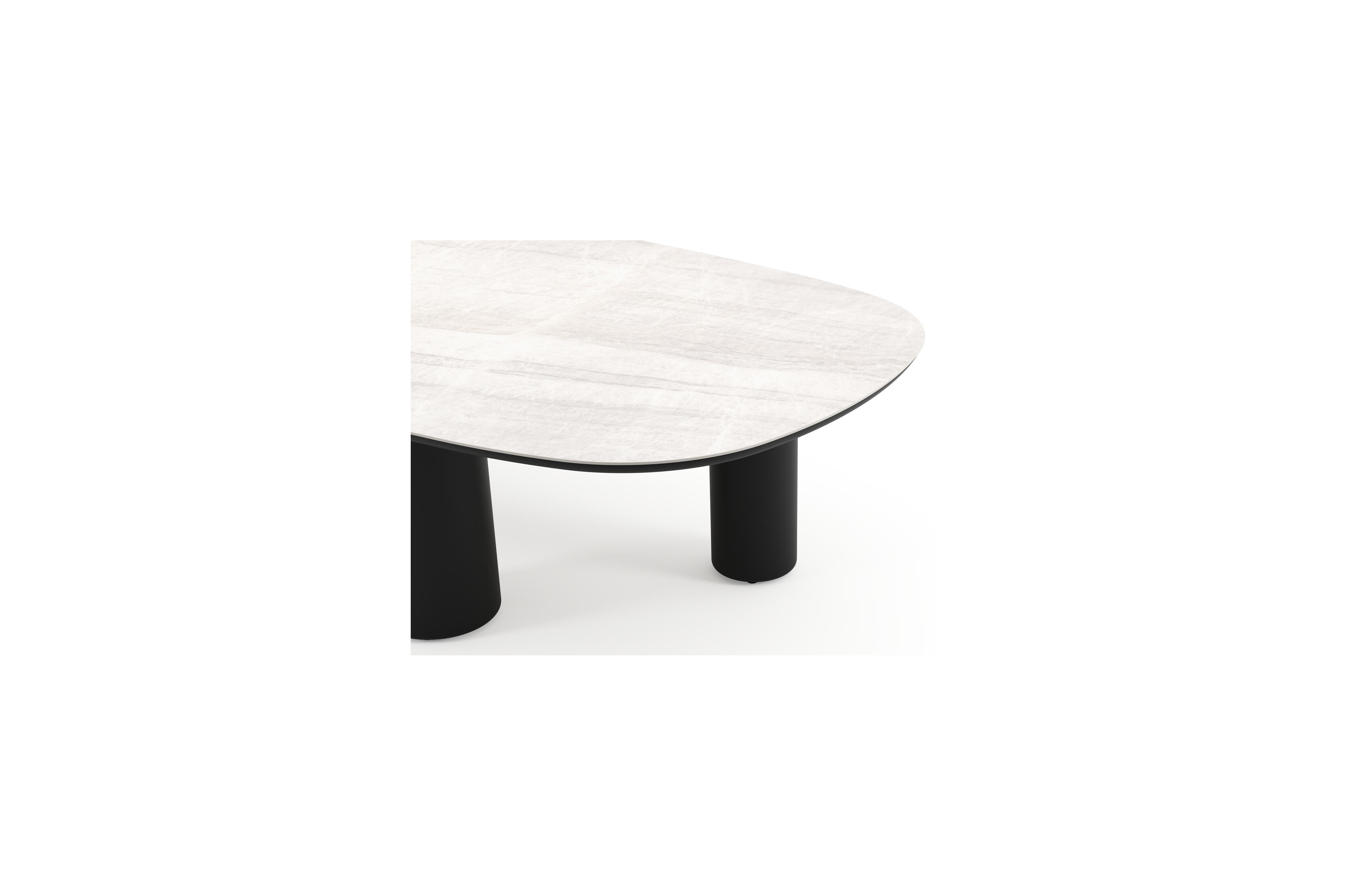 Amico tuintafel bombo xl in zwart aluminium en volkeramiek Taj Mahal - L 270 x B 148 x H 73.5 cm