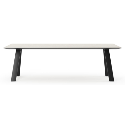 Cesano tuintafel in zwart aluminium en volkeramiek shilin - L 240 x B 100 x H 75 cm