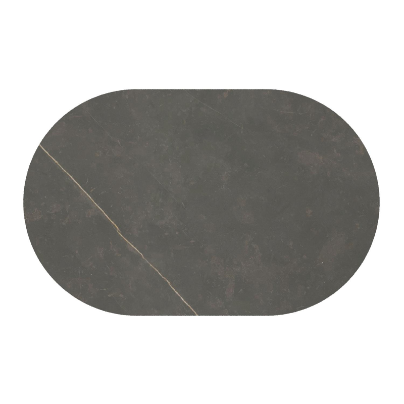 Teramo kantelbare tuintafel bombo in beige aluminium en volkeramiek Calatorao - L 110 x B 70 x H 74 cm