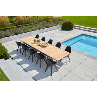 Tafelblad in teak - Naturel - L 240  x B 100 cm