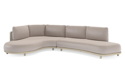 Chaise longue droite + 2 places organique