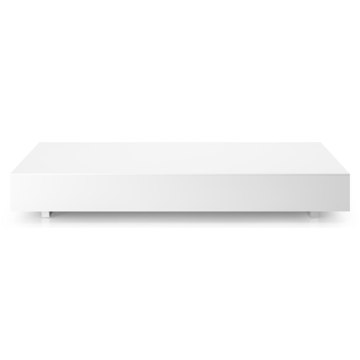 Como loungetafel in wit aluminium en arctic white volkeramiek - L 140 x B 80 x H 20 cm