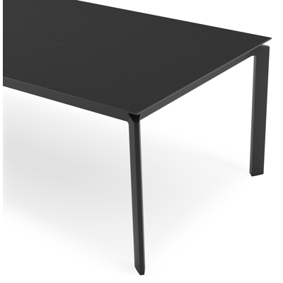 Cirello tuintafel in zwart aluminium en volkeramiek nero black - L 280 x B 110 x H 75 cm