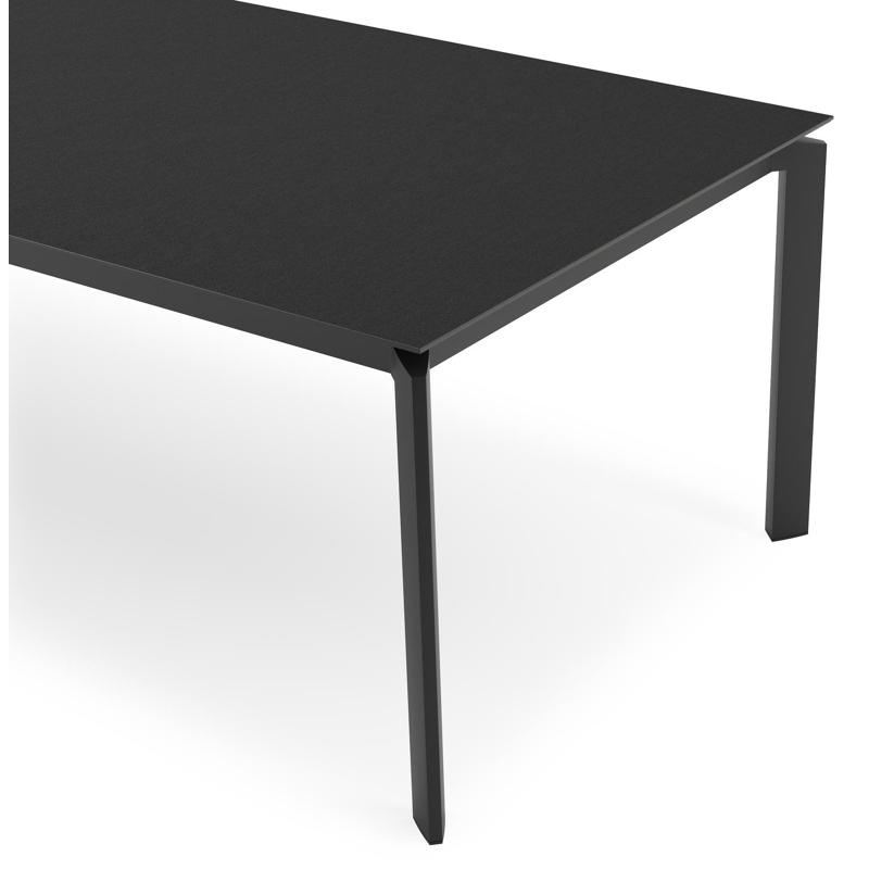 Cirello tuintafel in zwart aluminium en volkeramiek nero black - L 280 x B 110 x H 75 cm