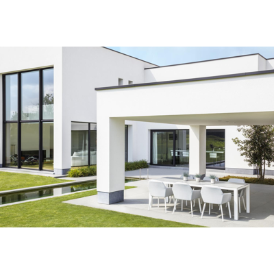 Altera tuinstoel wit-grijs - aluminium en textilene